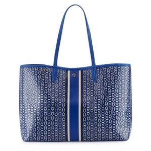 Tory Burch blue gemini links tote large. GUC *FIRM